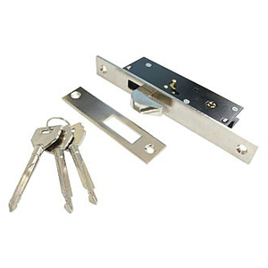 Nickel & Chrome Plated Cross Key Door Lock D102